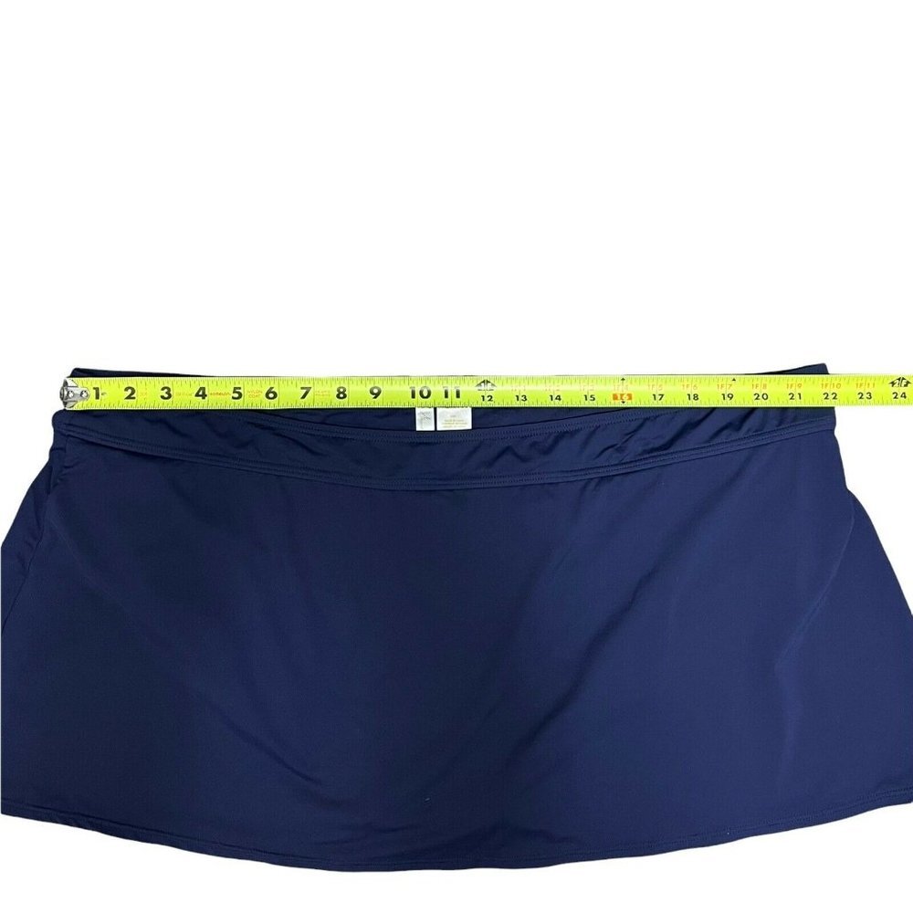 NWT Anne Cole Swimsuit Bikini Bottoms Skirt Plus Size 24W 24 Navy - Picture 4 of 12